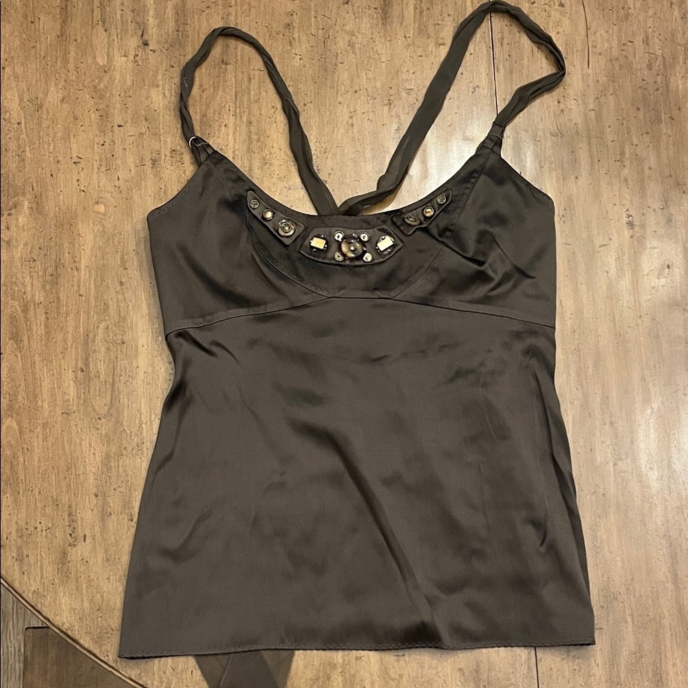 Elie Tahari Black Embellished Camisole